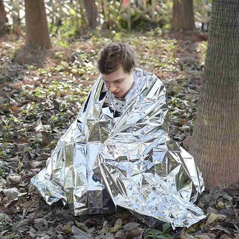 Outdoor Emergency Thermal Blanket Reflective Aluminum WaterProof Keep Warm Survival Quilt Camping Hiking First Aid Rescue Tool