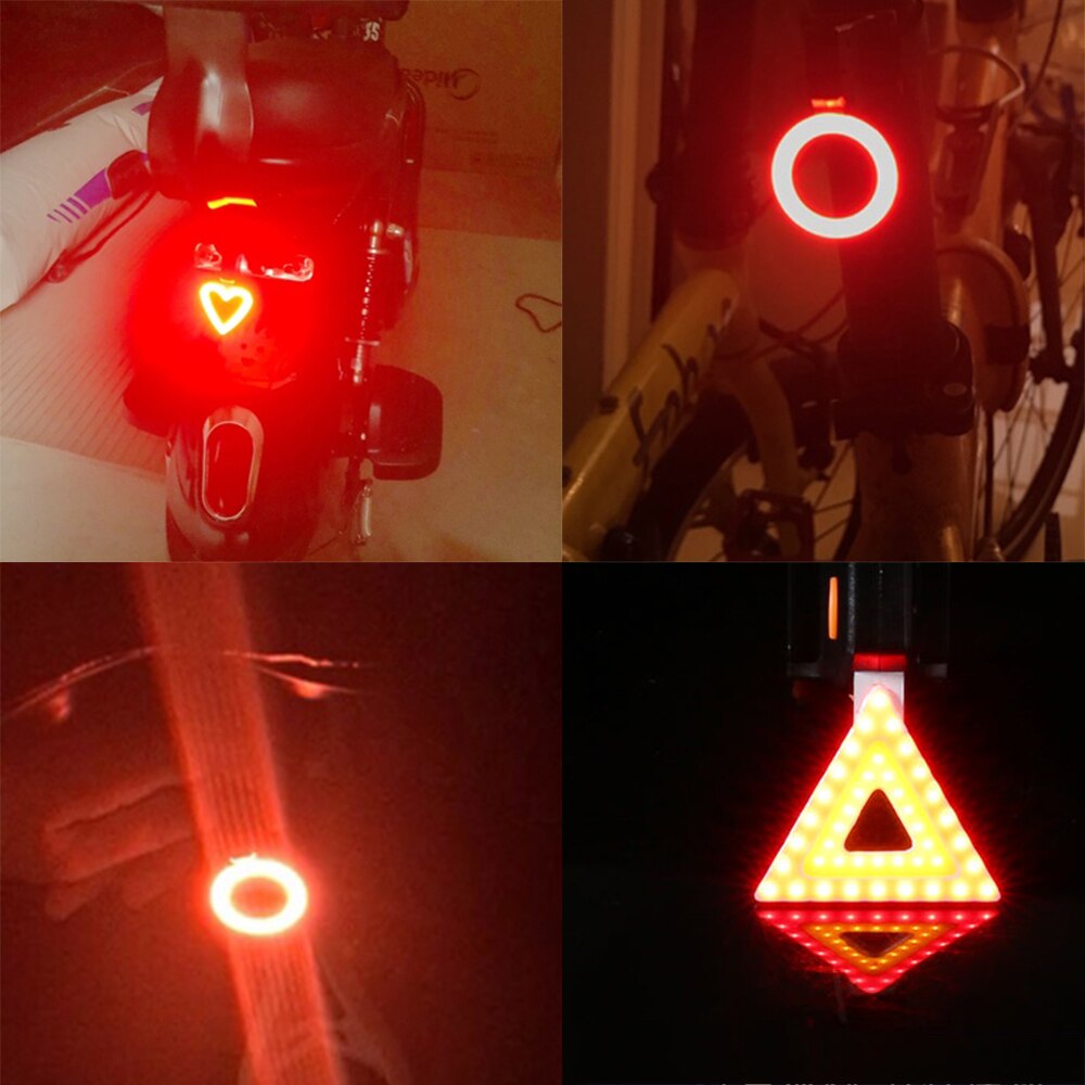 Bicycle Taillight Cycling Lights Multi Lighting Modes USB Charging Led Flash Tail Rear Lights for MTB Seatpost Bike Accessories