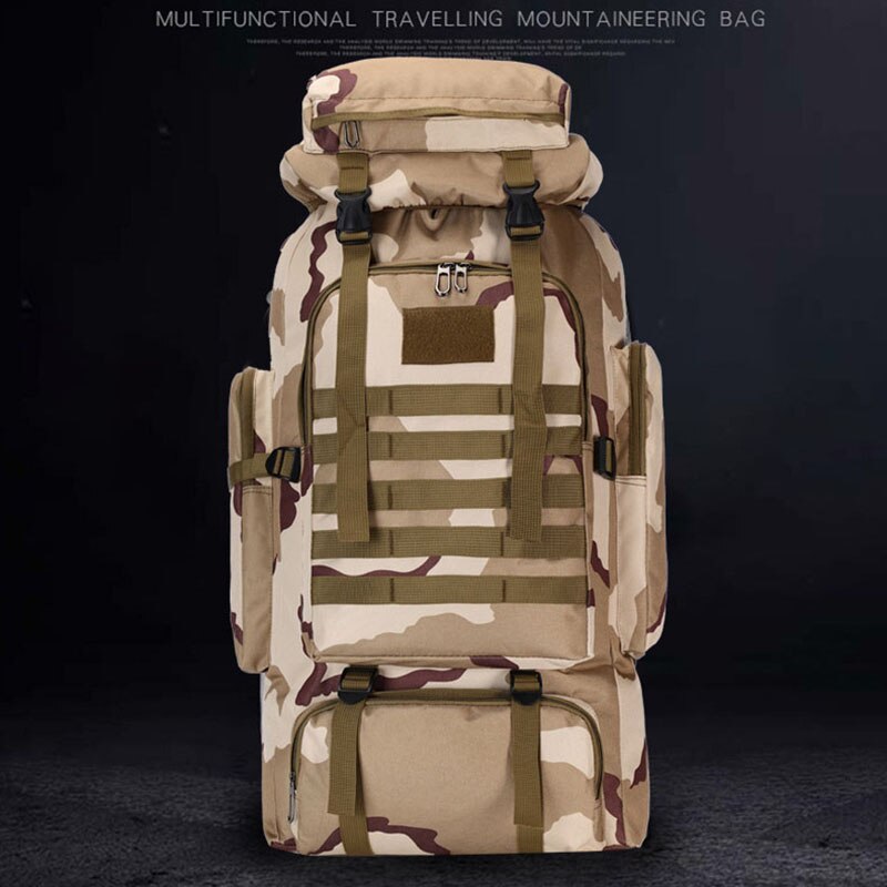 New Nylon Fishing Hunting Sports Camping Hiking Waterproof Trekking Bag Backpack Outdoor Military Rucksacks Tactical 75L