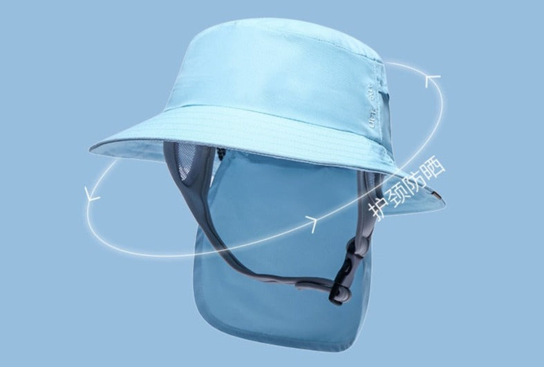 UPF50+ Summer hat seaside beach sunscreen surfing hat big brim shade breathable basin hat fashion holiday big-brimmed cool hat