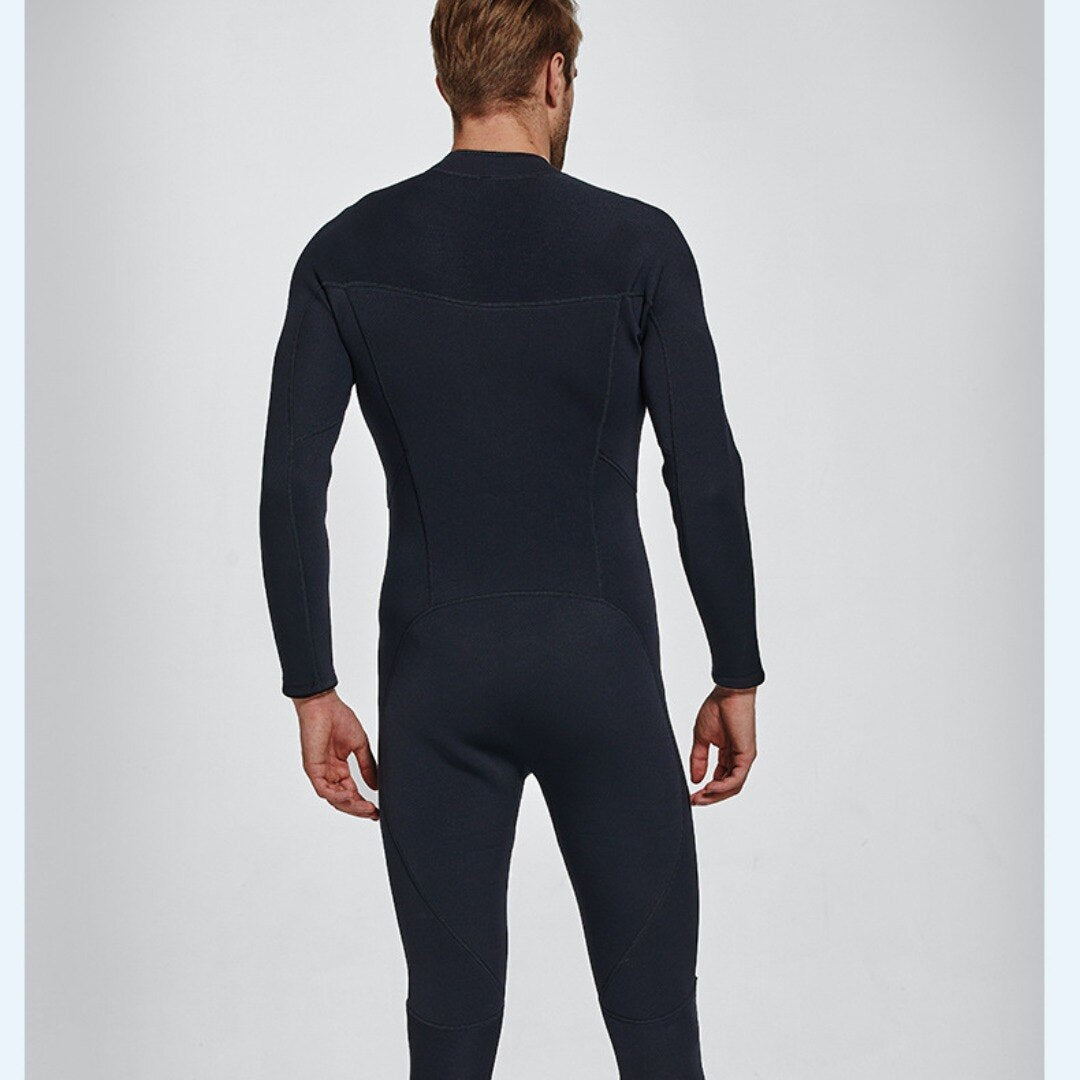 3mm Wetsuit Mens Diagonal Zipper Cold and Warm One-piece Diving Suit Surf Clothing Swimwear Elastic Water Sports Equipment