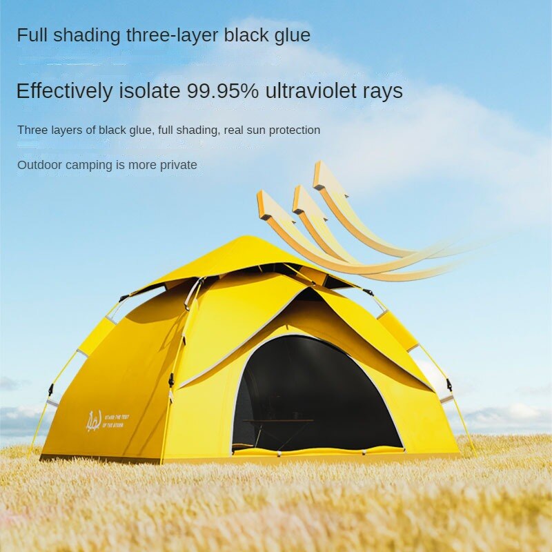 3-4 People Tent Outdoor Automatic Tents Double Layer Waterproof Camping Hiking Tent 4 Season Outdoor Large Family Tents