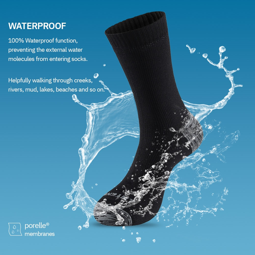 Waterproof Socks Breathable Outdoor Waterproof Hiking Wading Camping Winter Ski Fishing Sock Riding Snow Warm Waterproof Socks
