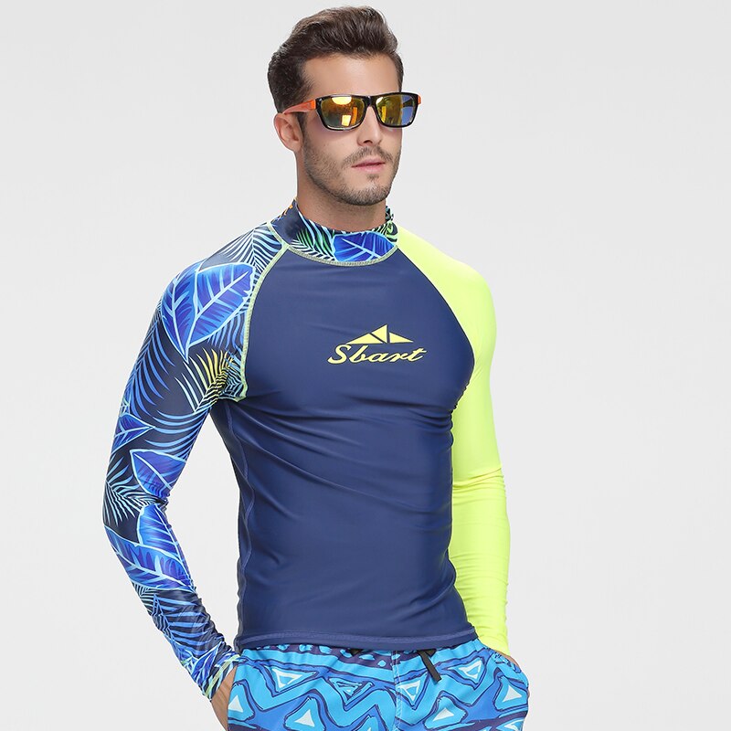 Men's 3XL Long-Sleeve Rash Guard for Surfing and Diving