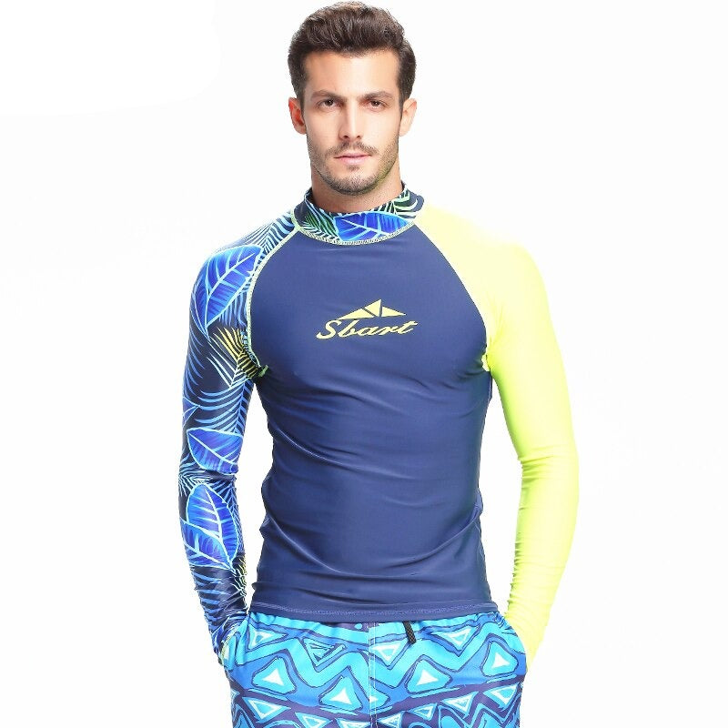 Men's 3XL Long-Sleeve Rash Guard for Surfing and Diving