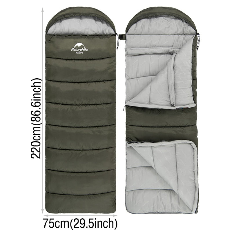 Naturehike Sleeping Bag Ultralight Waterproof Sleeping Bag Cotton Quilt Portable Envelope Sleeping Bag Camping Sleeping Bags