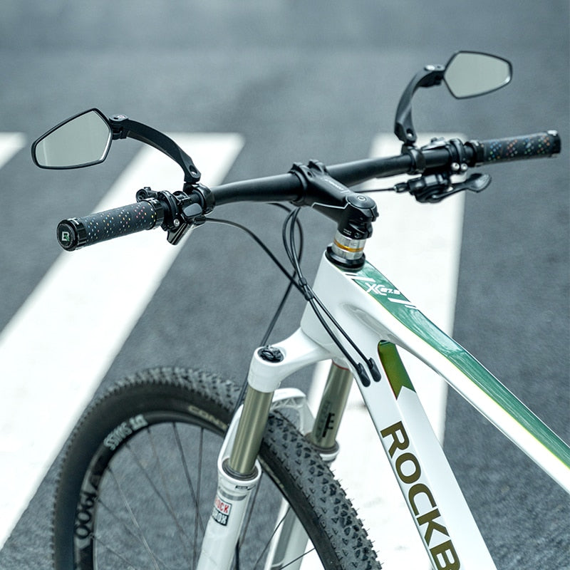 ROCKBROS Bicycle Mirror Handlebar Rear View Mirror Adjustable  Wide Range Back Sight Reflector Cycling Mirrors Bike Accessories