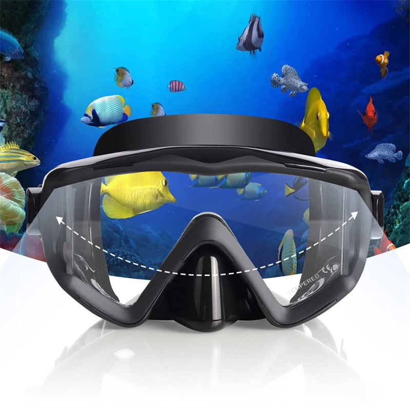 Snorkel Diving Goggles No Fogging Scuba Diving Goggles Adult Youth Panoramic Swim Goggles With Nose Cover For Diving Snorkeling