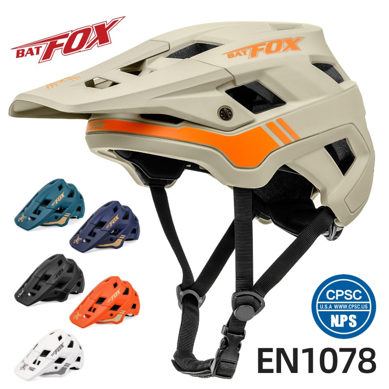 BATFOX Cross Country Mountain Bike Helmet MTB Integrated Riding Safety Helmet