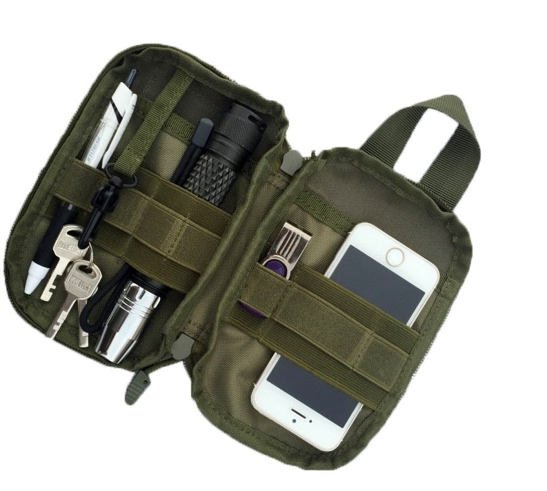 Outdoor Multifunctional EDC Accessory Bag Molle Undershirt Hanging Bag Casual Sports Organizer Phone Waist Bag