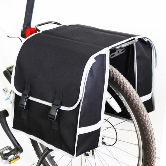 City Bicycle Bike Pannier Bags With Rain Cover & Reflective Stripe Waterproof Bicycle Rear Seat Panniers Pack Bike Accessories