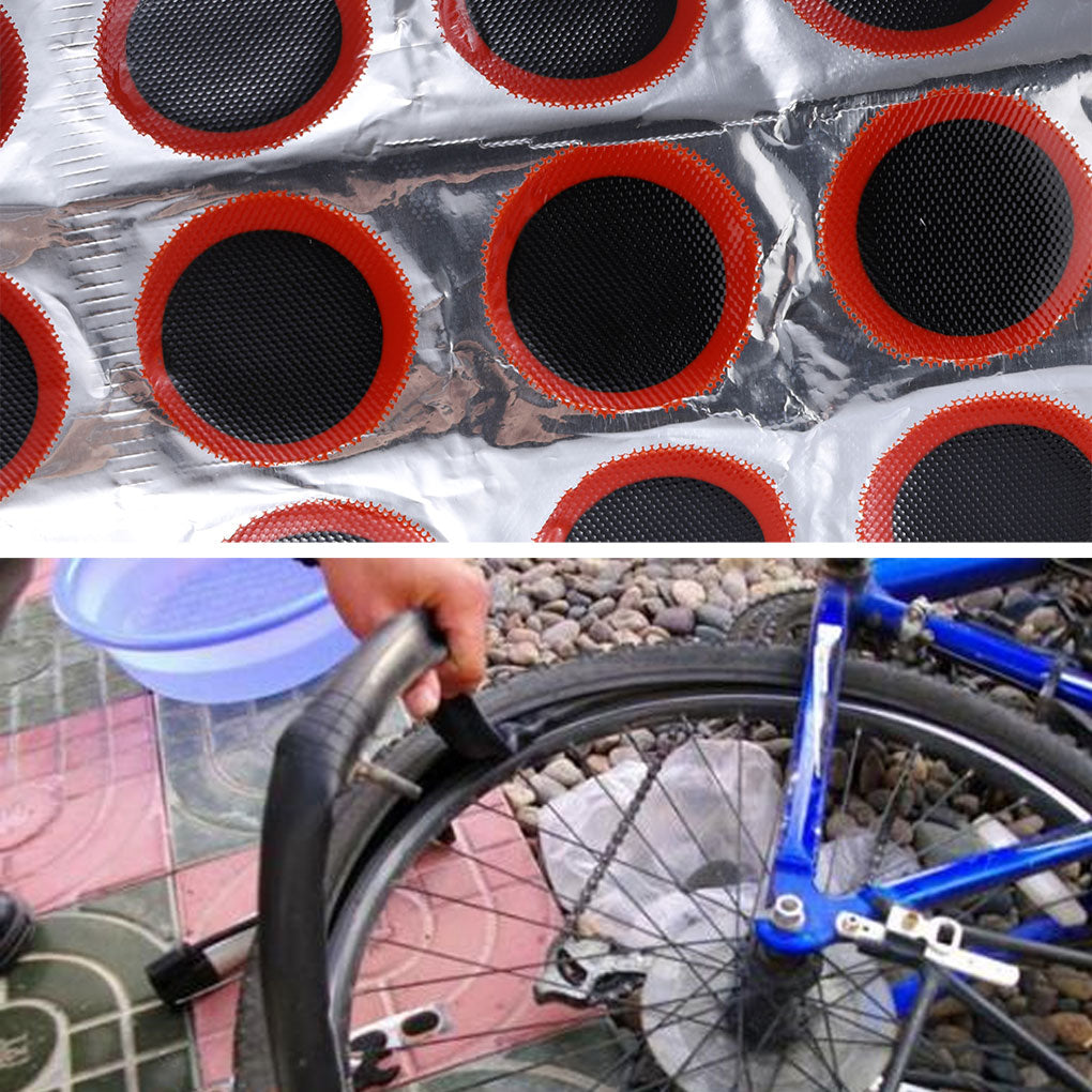 48pcs Tire Patch Rubber Bike Tyre Repair Pad Portable Tire Inner Tube Pad Bicycle Repair Accessory