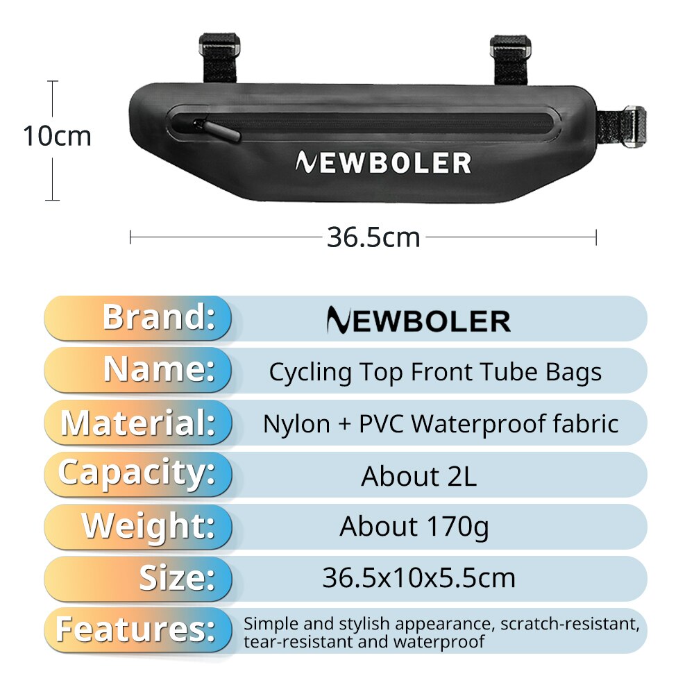 NEWBOLER Bicycle Bags Cycling Top Tube Front Frame Bag Waterproof MTB Road Triangle Pannier Dirtresistant Bike Accessories Bags