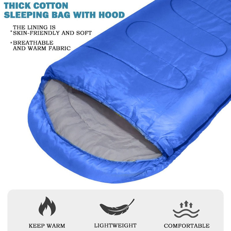Camping Sleeping Bag Ultralight Waterproof Spring And Autumn Season Warm Envelope Sleeping Bags For Outdoor Traveling Hiking