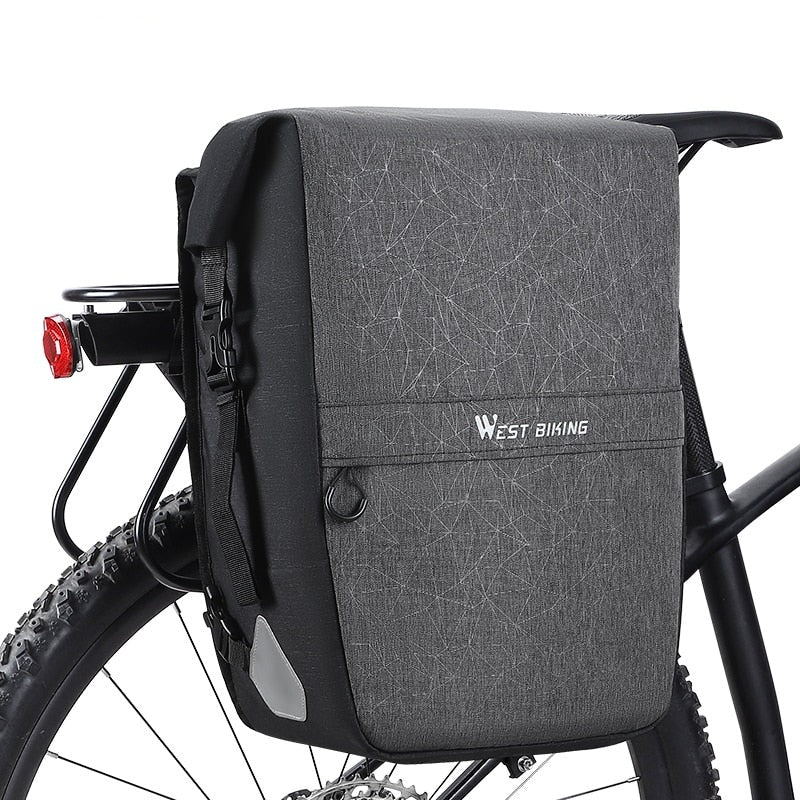WEST BIKING Bicycle Trunk Bag Waterproof MTB Road Bike Panniers 17- 29L Large Capacity Shoulder Backpack Cycling Accessories