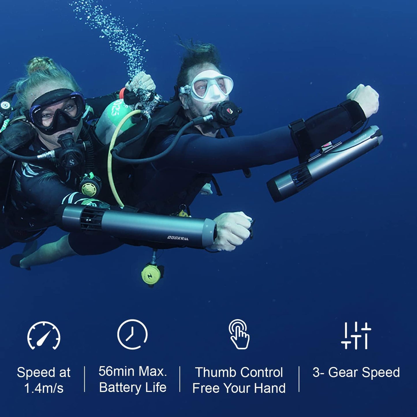 Underwater Scooter, Water Scooter for Adults&Kids, Underwater Scooter for Pool, Free Diving Snorkeling Sea Scooter，Compact