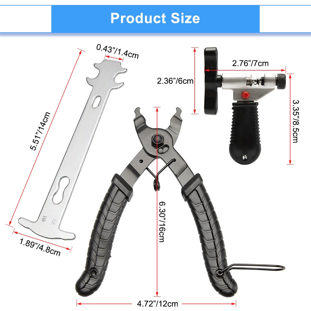 Bike Chain Removal Tool, Bike Chain Opener Pliers Chain Cutter Connector Wear Indicator Tool, Chain Cutting Standing Accessories