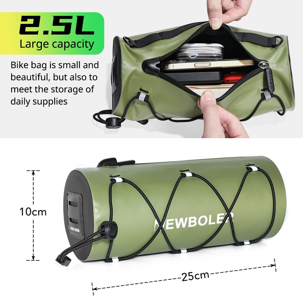 NEWBOLER Bag Bicycle Bags Waterproof Frame Pannier Bag Multifunction Portable Shoulder Waterproof Bag Bike Accessorie