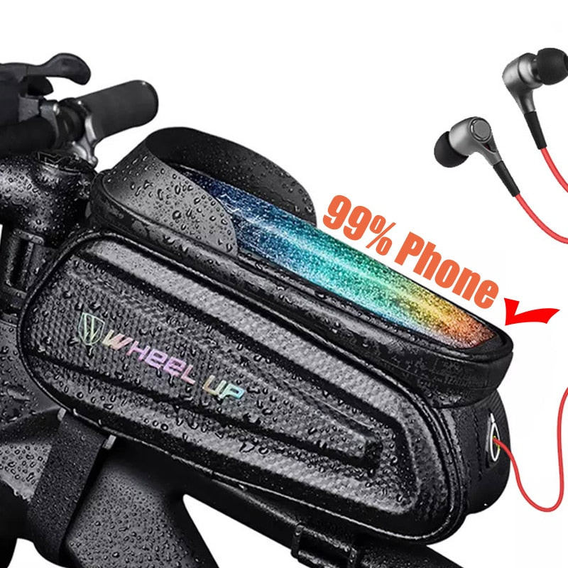 Rainproof Bike Bag Bicycle  Front Cell Phone holder with Touchscreen  Top Tube Cycling  Reflective  MTB  Accessories