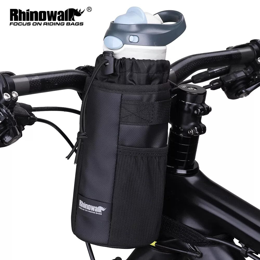 Rhinowalk Bike Bottle Holder Cycling Water Bottle Carrier Pouch Insulated Kettle MTB Road Bicycle Handlebar Bag Accessories
