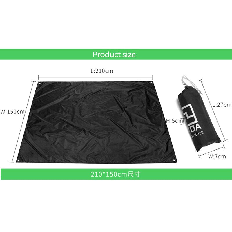 Oxford Waterproof Beach Mat Tent Camping Picnic Awning Cover Pad Rainproof Double Sided 210*150cm Hiking Outdoor Camping Mat