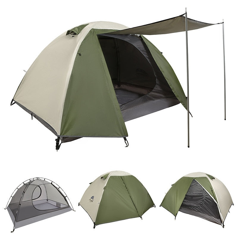 Outdoor Camping Four Seasons Tent Tent Double Thicked Double Layer Needs To Manually Build Tent Waterproof Camping Equipment New